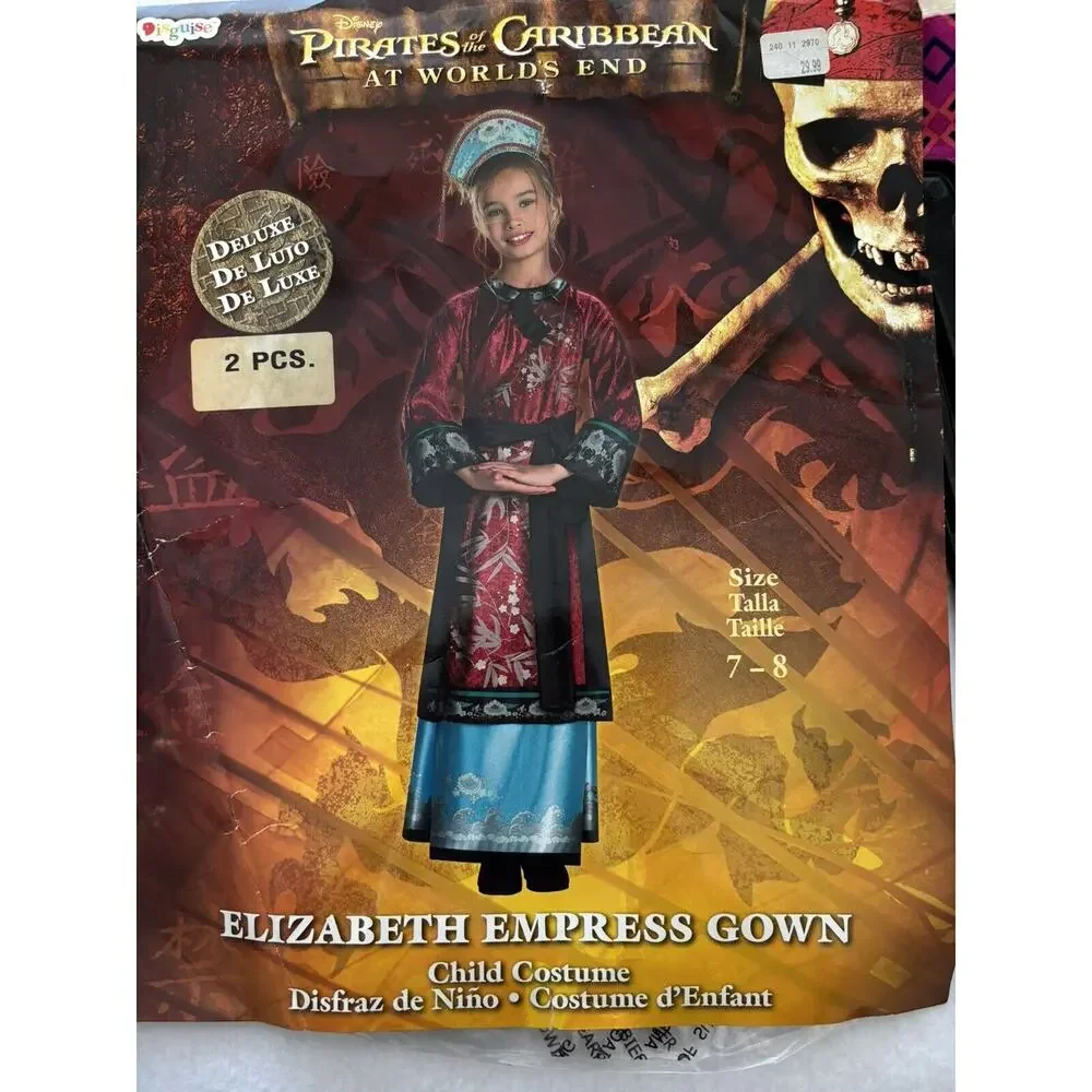 Pirates Of The Caribbean Halloween Costume Elizabeth Empress Girls Size 7-8